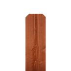 5/8 in. x 5-1/2 in. x 6 ft. Red Stain White Wood Dog Ear Picket