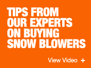 Tips on buying snow blowers from our experts