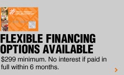 Fexible financing options at The Home Depot