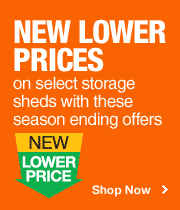 save up to 10% on select storage sheds