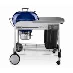 Performer Platinum 22.5 in. Charcoal Grill in Dark Blue