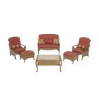 Belle Isle Wicker Collection 6-Piece Seating Patio Set