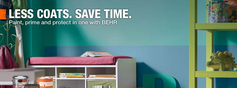 LESS COATS. SAVE TIME - Paint, prime and protect in one with BEHR