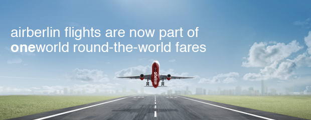 airberlin flights are now part of oneworld round-the-world fares