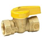3/4 in. x 3/4 in. Brass FPT x FPT 1-Piece Lever-Handle Gas Valve