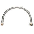 3/8 in. OD x 1/2 in. IPS x 16 in. Faucet Supply Line Braided Stainless Steel