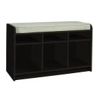 25 in. x 21 in. Espresso Storage Bench with Seat