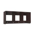 35-1/4 in x 15-3.4 in. Espresso Wall Unit with Cubbie-Storage