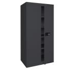 36 in. W x 78 in. H x 24 in. D Freestanding Steel Cabinet in Black