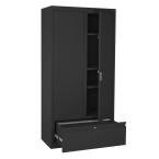 36 in. W x 72 in. H x 18 in. D Freestanding Steel Cabinet in Black