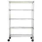 5-Tier NSF 48 in. x 18 in. x 72 in. Outdoor Wire Shelving Rack in Gray