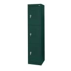 15 in. L x 18 in. D x 66 in. H Triple Door Traditional Steel Storage Locker in Green