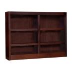 Midas Double Wide 6-Shelf Cherry Bookcase