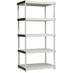 5-Shelf 24 in. D x 36 in. W x 72 in. H Plastic Ventilated Storage Shelving Unit