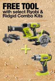 FREE TOOL with select Ryobi & Ridgid Combo Kits