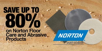 SAVE UP TO 80% on Norton Floor Care and Abrasive Products