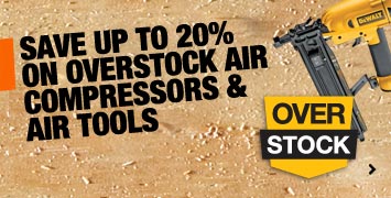 Save Up to 20% on Overstock Air Compressors & Air Tools