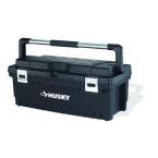 26 in. Long Handle Tool Box with Metal Latches and Removable Tool Tray