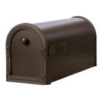 Designer Steel Post Mount Mailbox with Decorative Frame in Venetian Bronze