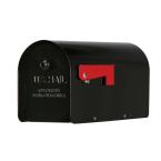 Tuff Body Post Mount Mailbox in Black