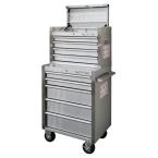 26 in. 9-Drawer Stainless Steel Tool Chest and Cabinet Set
