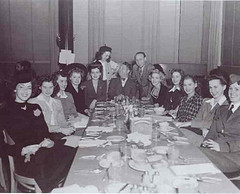 Banquet celebrating the newly hired motormanettes, conductorettes, coachettes and driverettes of LARy by user metrolibraryarchive on flickr