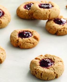 Raspberry-Chocolate Thumbprint Cookies