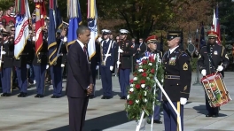 President Obama Lays Wreath at Arlington National Cemetery