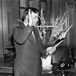 Luther Harris Evans takes the oath of office and becomes the tenth Librarian of Congress, June 18, 1945.