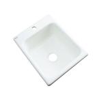 Crisfield Drop-In Acrylic 17x22x9 1-Hole Single Bowl Prep Sink in White