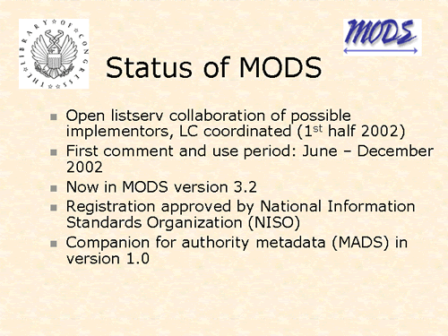 Status of MODS
