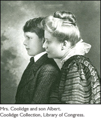 Image: Mrs. Coolidge and son Albert