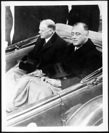 Franklin Delano Roosevelt and Herbert Hoover 