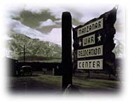 [Sign at entrance to Manzanar War Relocation Center, California]