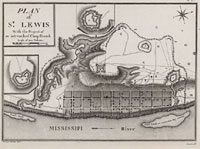 Plan of St. Lewis with the Project of an Intrenched Camp French