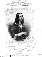 Cover of sheet music with portrait of a woman
