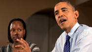 Obama visits family to pitch fiscal plan