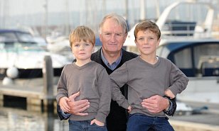 Cutbacks: Stan Heather with his grandsons Archie, left, and Thomas