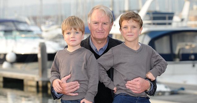 Cutbacks: Stan Heather with his grandsons Archie, left, and Thomas