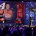 Tony Stewart speaks during the season-ending NASCAR awards ceremony while accepting the award for his ninth-place finish in the NASCAR Sprint Cup title race, Friday, Nov. 30, 2012 in Las Vegas. (AP Photo/Julie Jacobson)