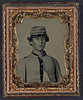 [Unidentified soldier in Confederate uniform and forage cap] (LOC) by The Library of Congress