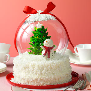 Mrs. Holiday's Snow Globe Cake