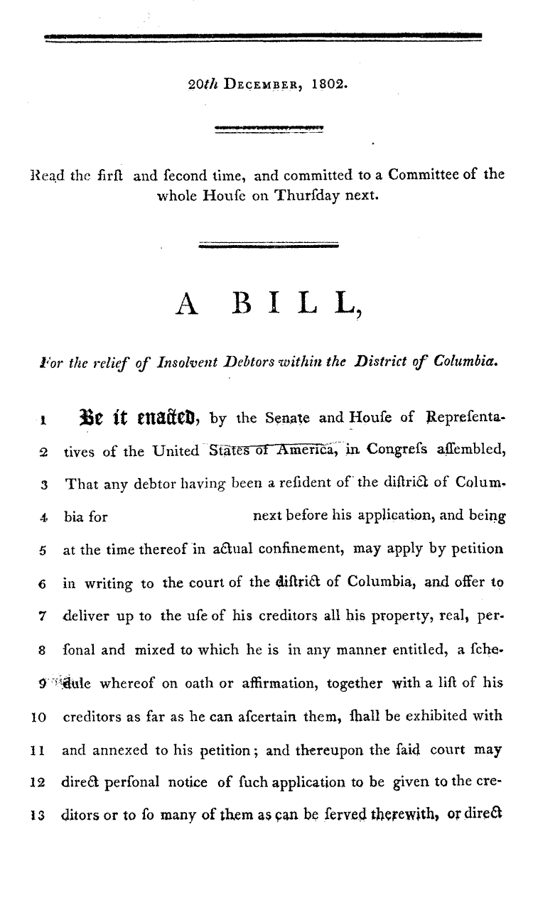 Bill 1 of 54, 