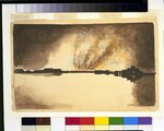 Waterfront fire, probably burning of the Washington Navy Yard, 1814, Anacostia River, Washington, D.C.