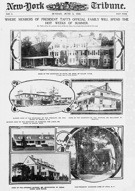 Where members of President Taft's official family will spend the hot weeks of summer (LOC)