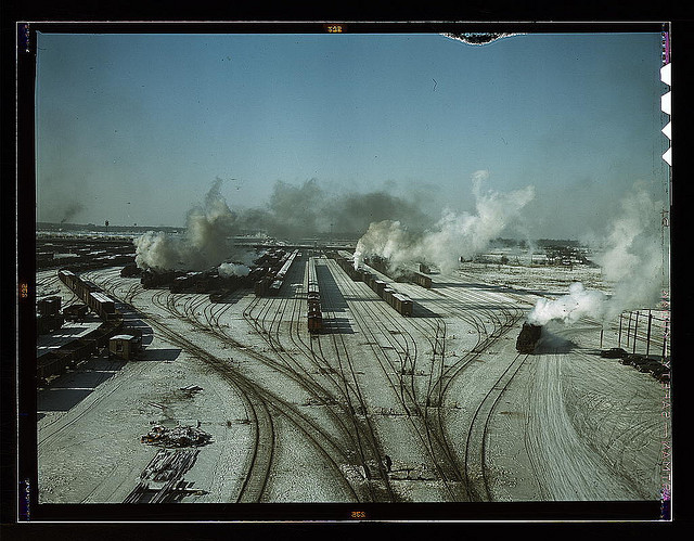General view of one of the classification yards of the Chicago and Northwestern Railroad, Chicago, Ill. (LOC)