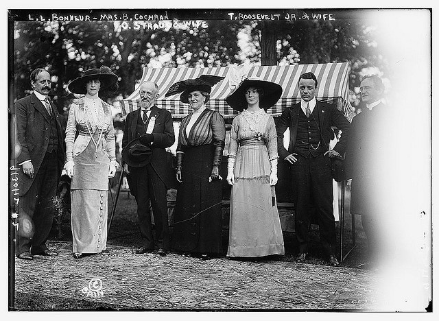 L.L. Bonheur, Mrs. B. Cochran, O. Straus and wife, T. Roosevelt, Jr., and wife (LOC)