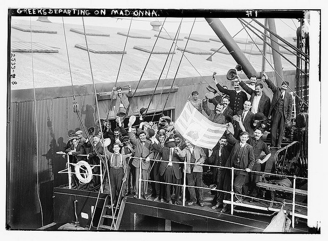 Greeks departing on MADONNA (LOC)