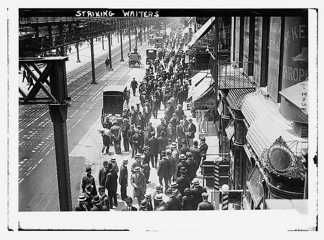 Striking waiters (LOC)