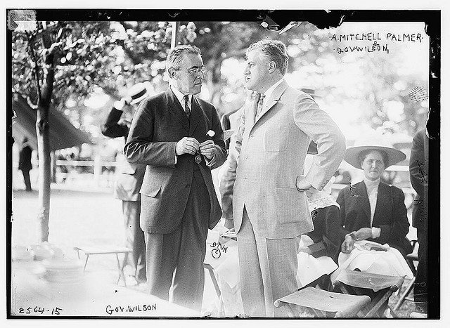 A. Mitchell Palmer and Gov. Woodrow Wilson (LOC)